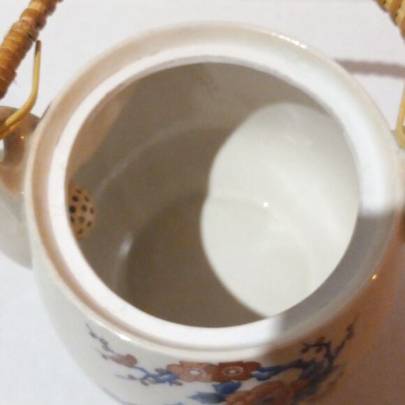 Vintage Ceramic Armbee Teapot Set-Cherry Blossom-Sakura-Bamboo Handle-5 PC - Picture 7 of 16